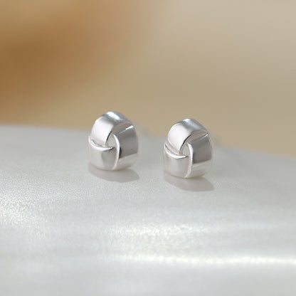 Simple Style Flower Snowflake Notes Sterling Silver Ear Studs 1 Pair