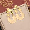 1 Pair Elegant Basic Leaf Heart Shape Plating Stainless Steel Drop Earrings