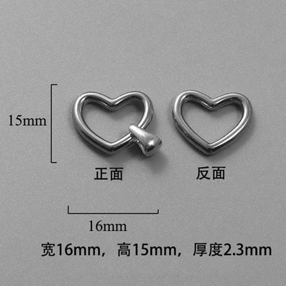 1 Piece Titanium Steel Portrait Cross Heart Shape Polished Pendant