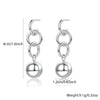 1 Pair Elegant Simple Style Geometric Sterling Silver White Gold Plated Drop Earrings