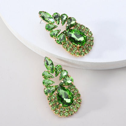 1 Pair Lady Water Droplets Artificial Gemstones Women's Drop Earrings