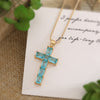 Simple Style Cross Copper 18k Gold Plated Zircon Pendant Necklace In Bulk