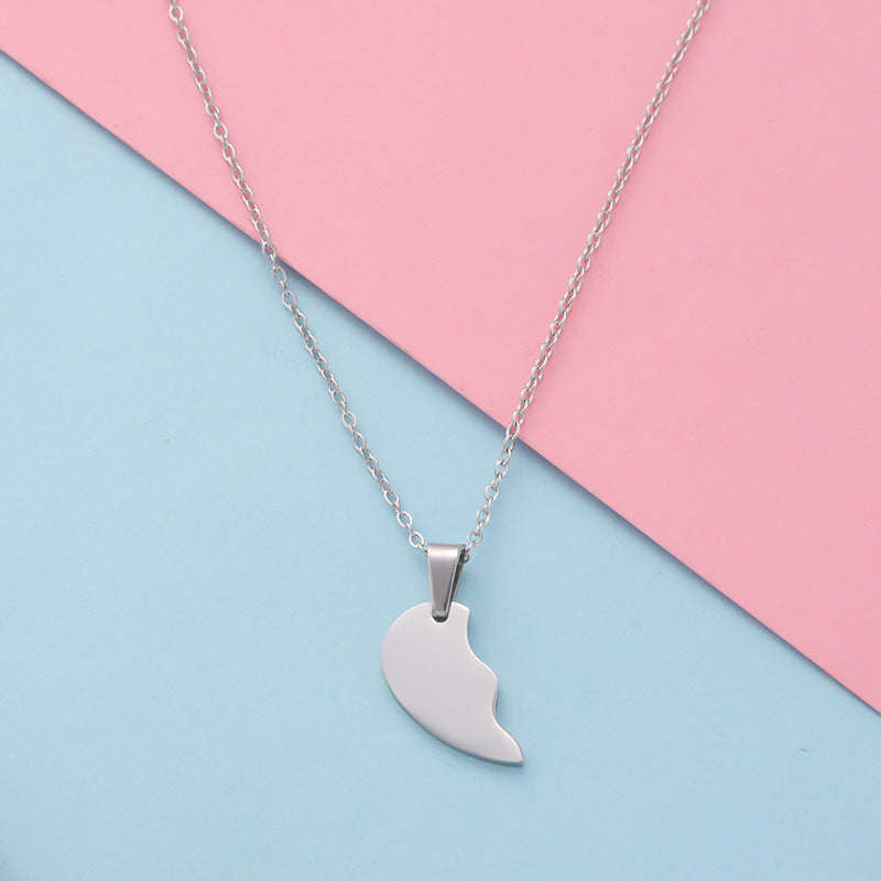 Simple Style Heart Shape Titanium Steel Necklace