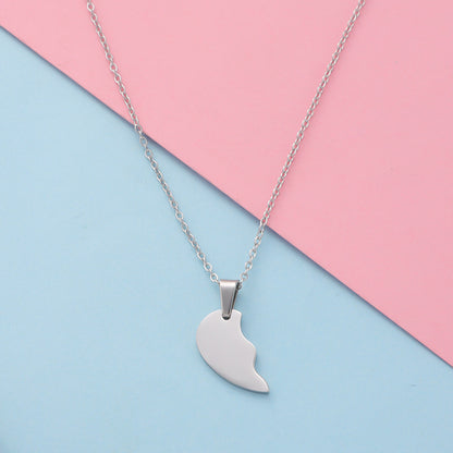 Simple Style Heart Shape Titanium Steel Necklace