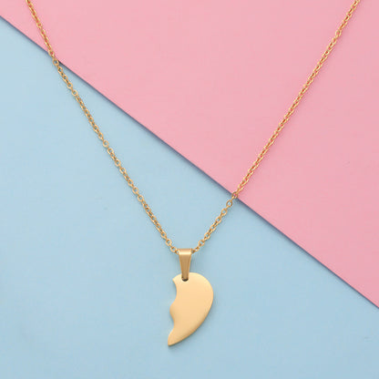 Simple Style Heart Shape Titanium Steel Necklace