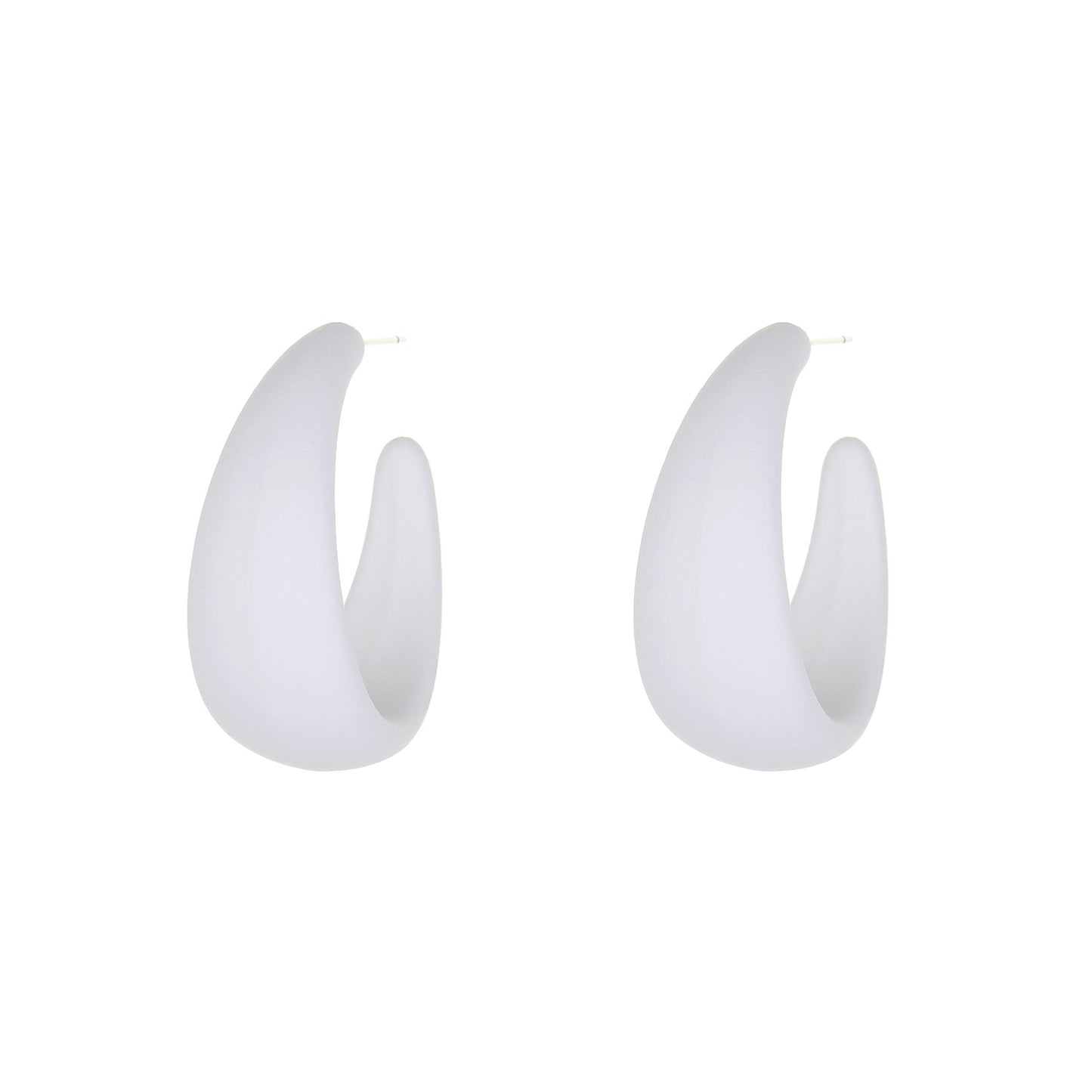 1 Pair Ig Style Retro C Shape Resin Ear Studs