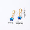 1 Pair Casual Heart Shape Flower Plating Inlay Copper Zircon Drop Earrings