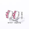 1 Pair Casual Sweet Geometric Square Inlay Copper Zircon Earrings