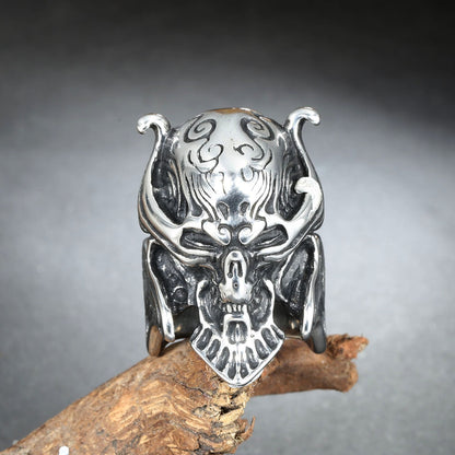 Retro Skull Stainless Steel Polishing Men's Rings