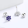 1 Pair Simple Style Snowflake Plating Inlay Sterling Silver Zircon Ear Studs