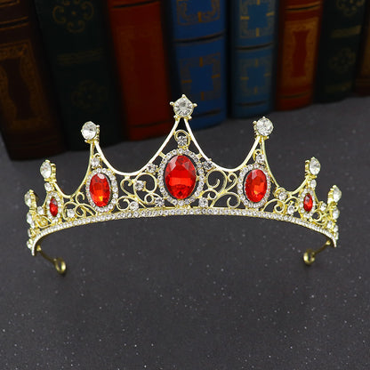 Retro Oval Alloy Inlay Rhinestones Crown