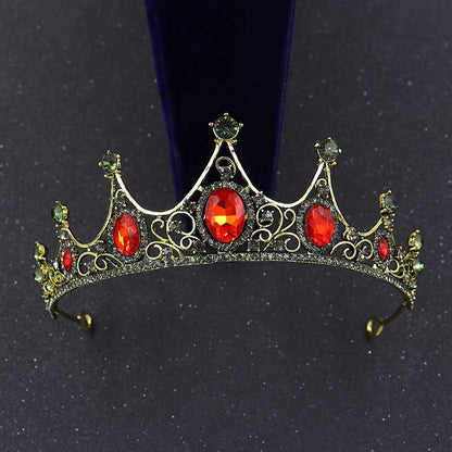 Retro Oval Alloy Inlay Rhinestones Crown