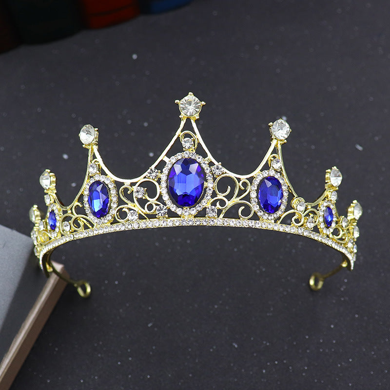 Retro Oval Alloy Inlay Rhinestones Crown