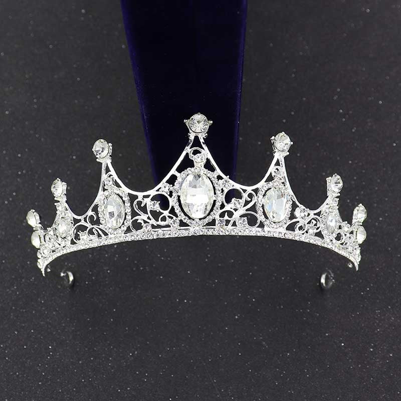 Retro Oval Alloy Inlay Rhinestones Crown