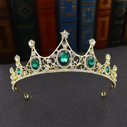 Retro Oval Alloy Inlay Rhinestones Crown