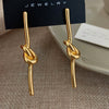 1 Pair Simple Style Solid Color Copper Drop Earrings