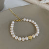 Modern Style Heart Shape Freshwater Pearl Bracelets