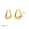 1 Pair Elegant Classic Style U Shape Plating Stainless Steel 18k Gold Plated Earrings