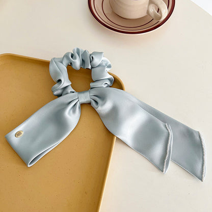 Simple Style Solid Color Bow Knot Cloth Hair Tie