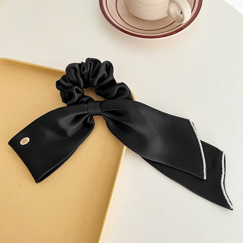Simple Style Solid Color Bow Knot Cloth Hair Tie