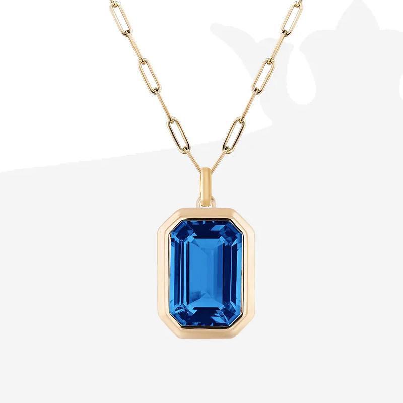 Simple Style Geometric Stainless Steel Titanium Steel Inlay Zircon Pendant Necklace