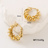 1 Pair Simple Style Classic Style Solid Color Plating Stainless Steel 24k Gold Plated Ear Studs