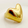 Romantic Simple Style Roman Style Heart Shape Stainless Steel Plating Gold Plated Rings