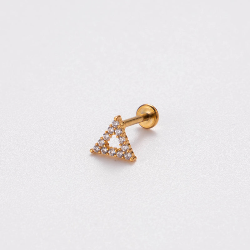 1 Piece Vintage Style Simple Style Heart Shape Flower Snake Inlay Titanium Alloy Zircon