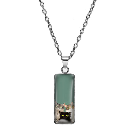 Simple Style Cat Alloy Patchwork Women's Pendant Necklace