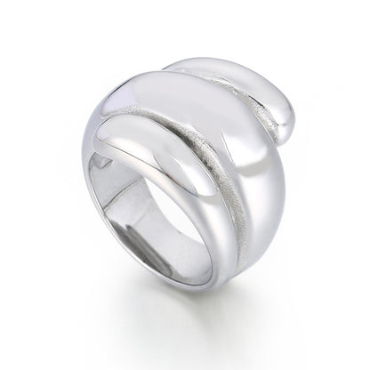 Retro Round Stainless Steel Rings