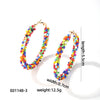 1 Pair Casual Simple Style Streetwear Geometric Round Plating Stainless Steel Hoop Earrings