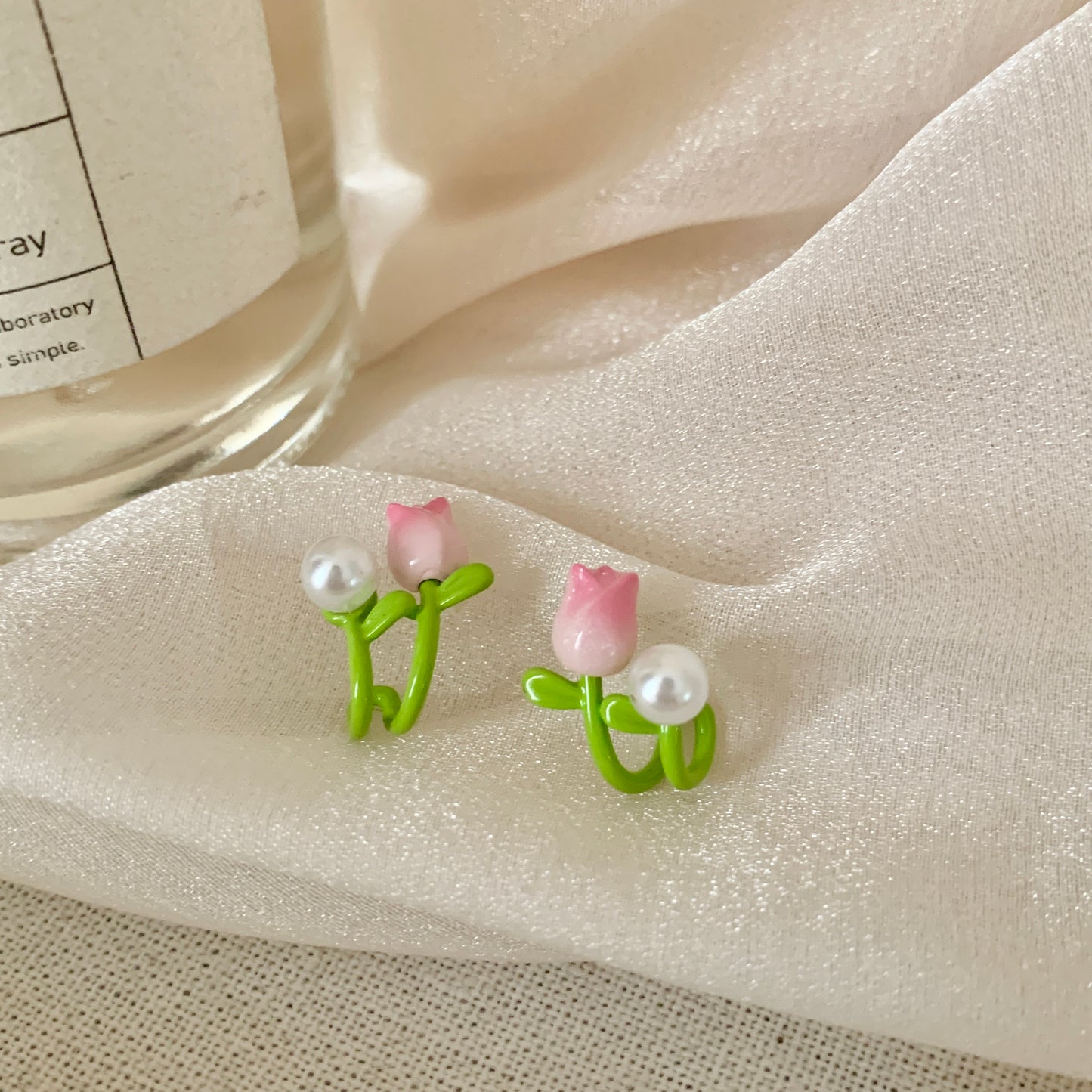 1 Pair Korean Style Flower Enamel Alloy Ear Studs