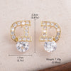 1 Pair Ig Style Elegant Sweet Letter Plating Inlay Copper Zircon 14k Gold Plated Ear Studs