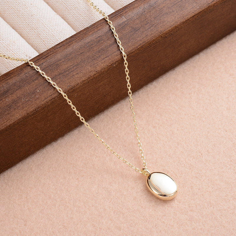 Ig Style Simple Style Oval Copper Pendant Necklace In Bulk