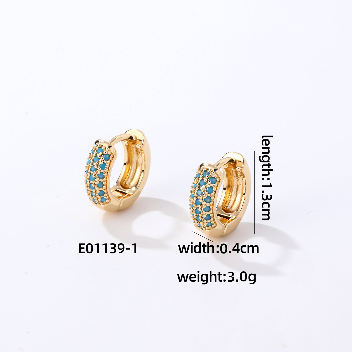 1 Pair Casual Modern Style Round Inlay Copper Zircon Earrings