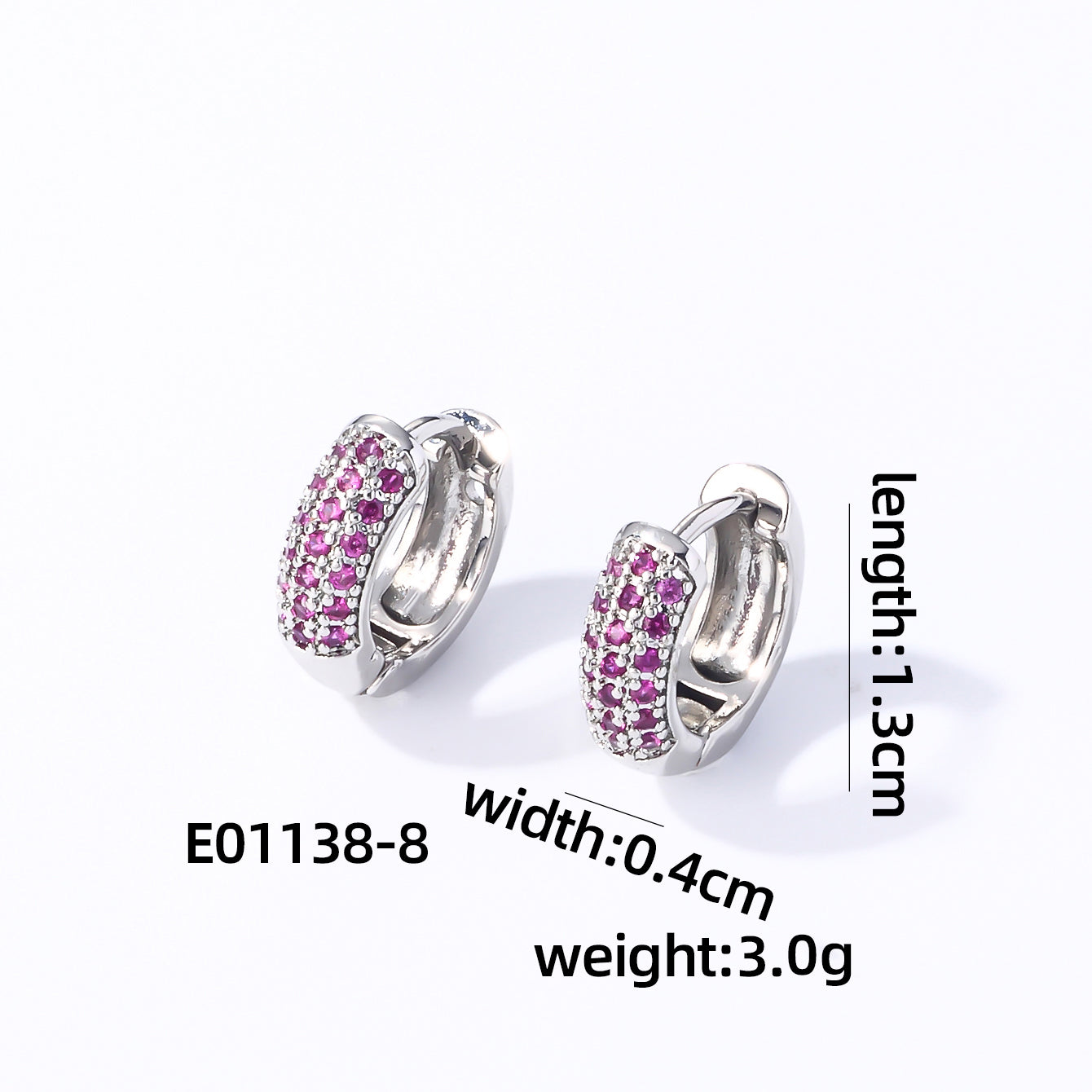 1 Pair Casual Modern Style Round Inlay Copper Zircon Earrings