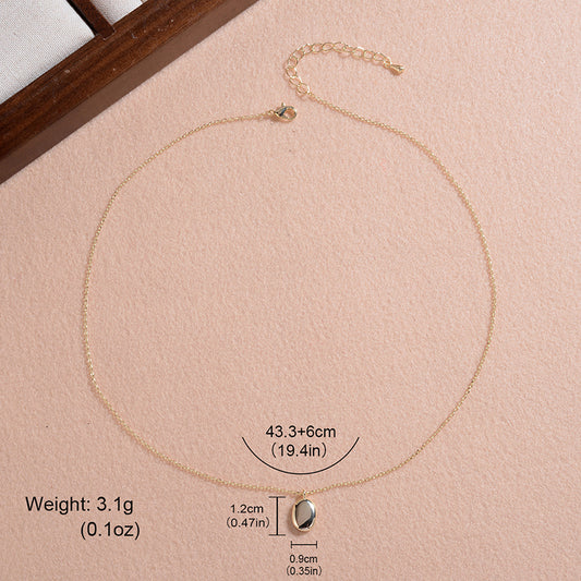 Ig Style Simple Style Oval Copper Pendant Necklace In Bulk