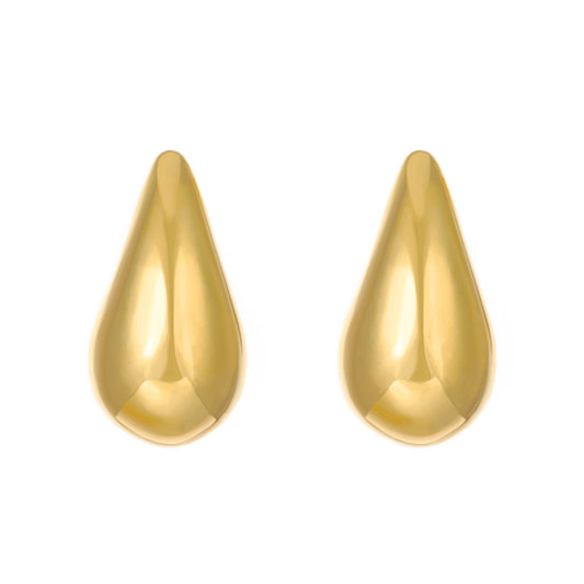 1 Pair Vintage Style Simple Style Water Droplets Plating Alloy 14k Gold Plated Silver Plated Ear Studs