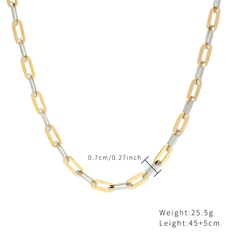 Simple Style Round Stainless Steel Imitation Pearl Polishing Plating Gold Plated Necklace