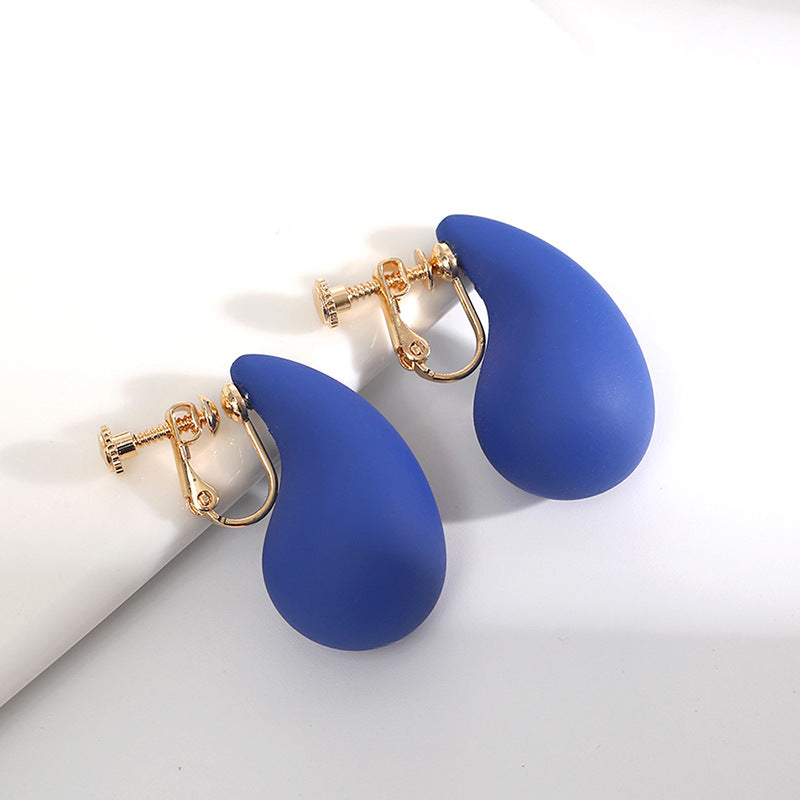 Wholesale Jewelry Simple Style Water Droplets Arylic Stoving Varnish Ear Cuffs