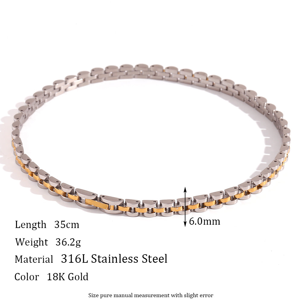 Simple Style Classic Style Geometric Stainless Steel Plating 18k Gold Plated Bracelets Necklace