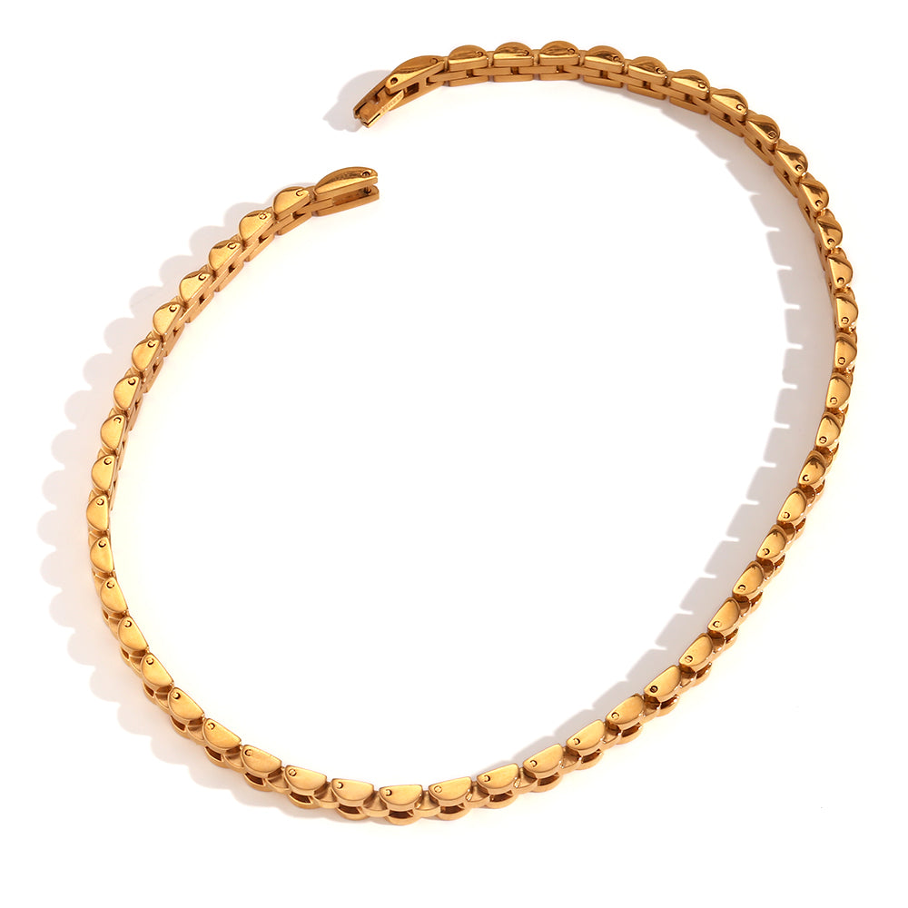 Simple Style Classic Style Geometric Stainless Steel Plating 18k Gold Plated Bracelets Necklace