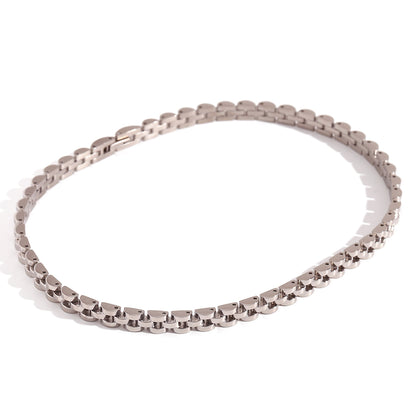 Simple Style Classic Style Geometric Stainless Steel Plating 18k Gold Plated Bracelets Necklace