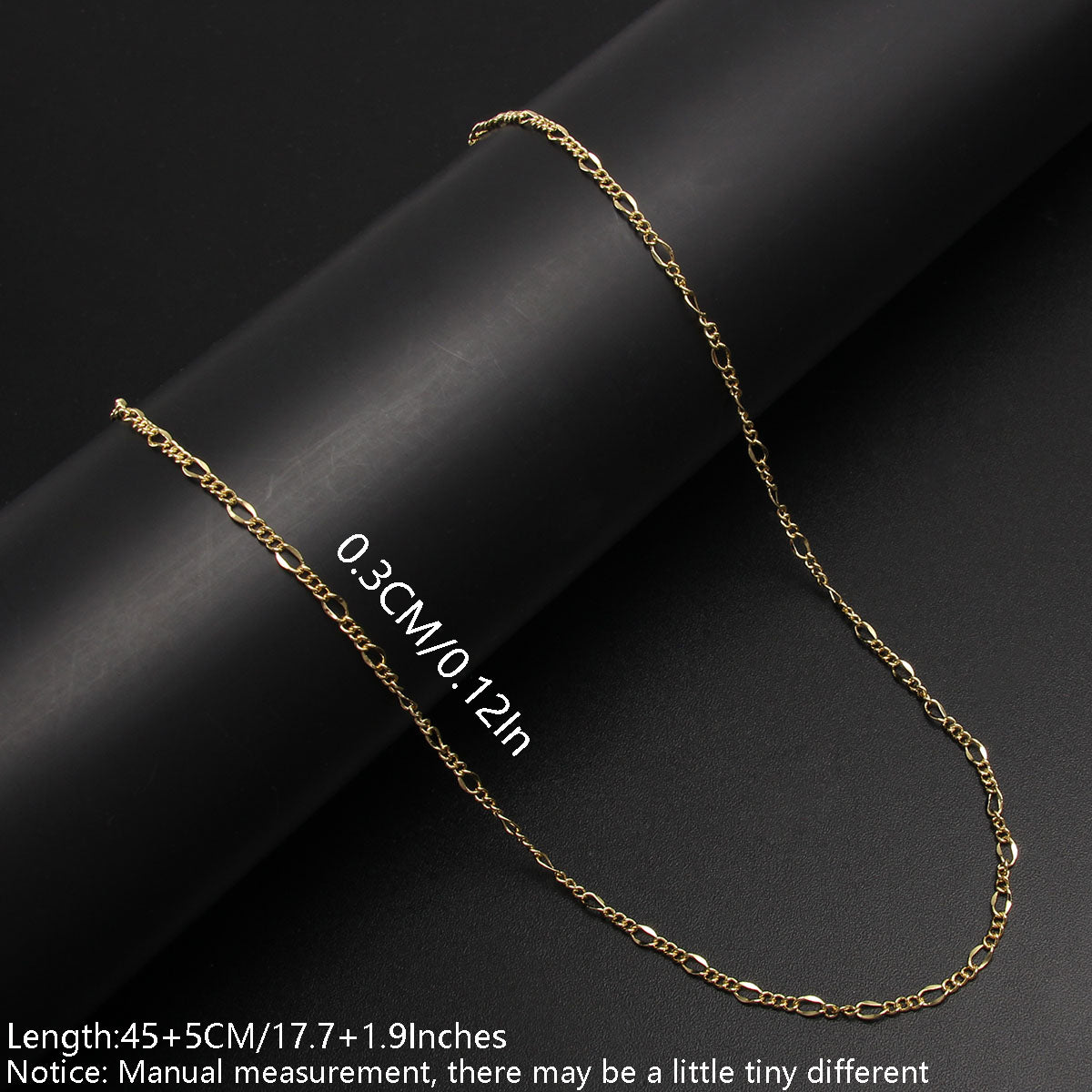 Simple Style Solid Color Stainless Steel Gold Plated Necklace