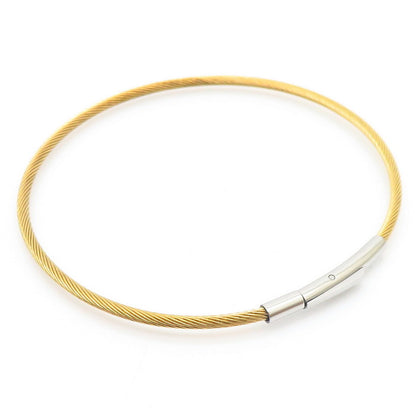 Simple Style Solid Color Stainless Steel 18k Gold Plated Bangle