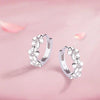 1 Pair Commute Round Plating Inlay Copper Zircon White Gold Plated Earrings