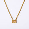 Elegant Retro Lady Rose Copper Gold Plated Pendant Necklace In Bulk