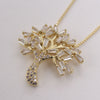 Ig Style Basic Streetwear Tree Copper Gold Plated Zircon Pendant Necklace In Bulk