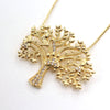 Ig Style Basic Streetwear Tree Copper Gold Plated Zircon Pendant Necklace In Bulk