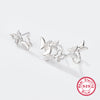 1 Pair Elegant Butterfly Asymmetrical Plating Sterling Silver Ear Studs